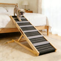 Adjustable Dog Ramp for Couch & Sofa – Solid Wood Pet Steps with 6