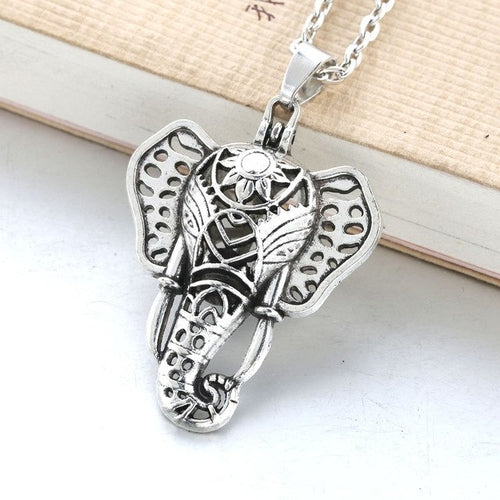 Elephant Aroma Diffuser Necklace Vintage Magnet
