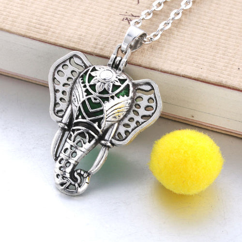 Elephant Aroma Diffuser Necklace Vintage Magnet